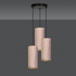 Lampa wisząca potrójna Bente Premium III 25cm różowa Emibig