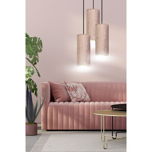 Lampa wisząca potrójna Bente Premium III 25cm różowa Emibig