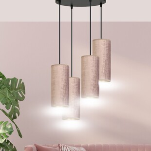 Lampa wisząca z abażurami Bente Premium IV 35cm różowa Emibig