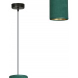 Lampa wisząca tuba z abażurem Bente 10cm zielona Emibig