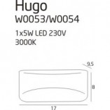 Kinkiet nowoczesny Hugo Aluminium marki MaxLight