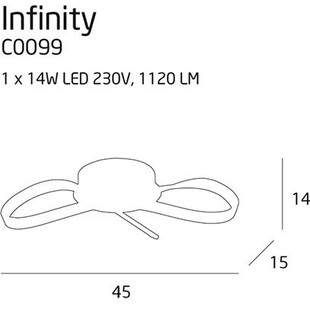 Lampa sufitowa nowoczesna Infinity 45 LED Chrom marki MaxLight