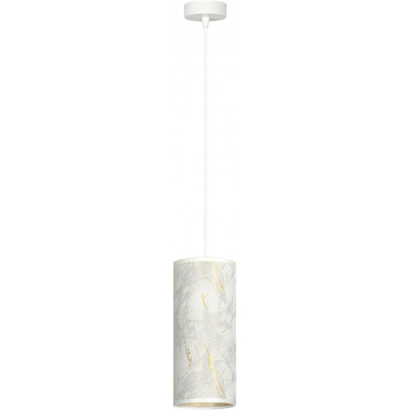 Lampa wisząca tuba Karli 10cm biały marmur Emibig