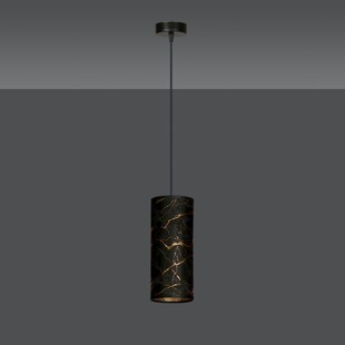 Lampa wisząca tuba Karli 10cm czarny marmur Emibig