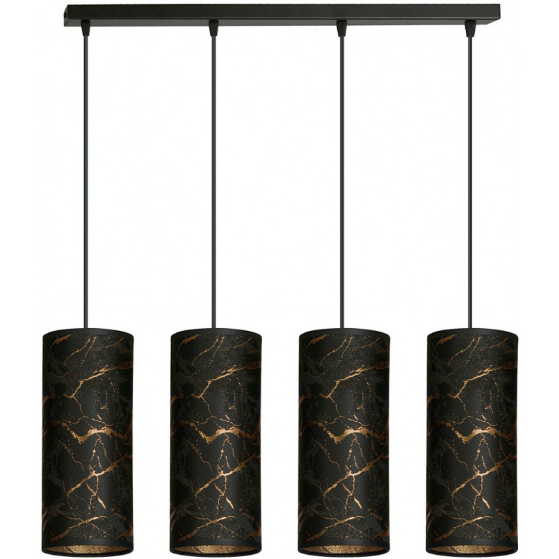 Lampa wisząca na listwie Karli IV 65cm czarny marmur Emibig