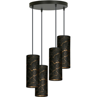Lampa wisząca potrójna Karli Premium IV 35cm czarny marmur Emibig
