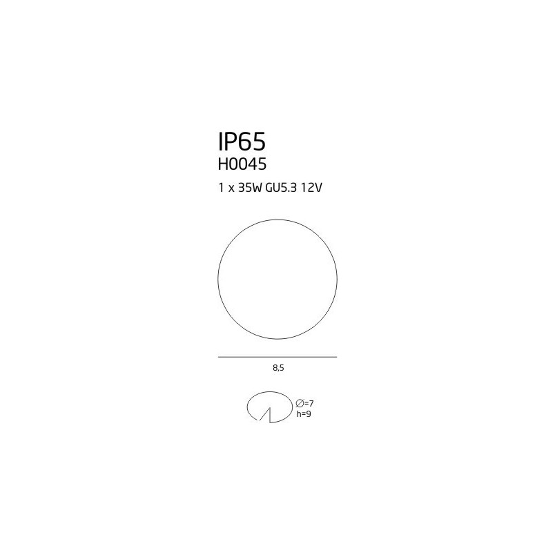 Oprawa Podtynkowa "oczko" IP65 Chrom marki MaxLight