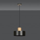 Lampa wisząca skandynawska Torin 25cm czarna Emibig