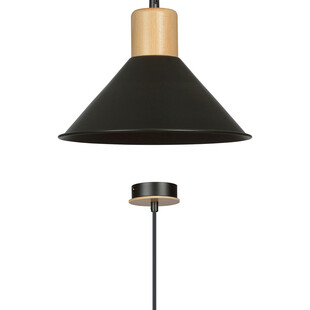 Lampa wisząca skandynawska Rowen 25cm czarna Emibig