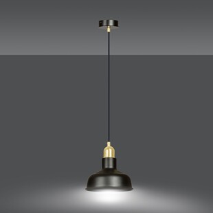 Lampa wisząca loft Ibor 21cm czarno-złota Emibig