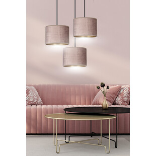 Lampa wisząca potrójna Hilde Premium 50cm różowa Emibig