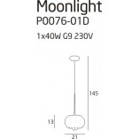 Lampa wisząca glamour Moonlight 21 Chrom marki MaxLight