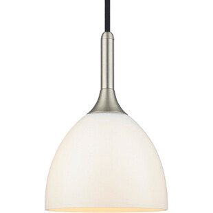 Lampa szklana Bellevue 24cm opal/srebrny HaloDesign