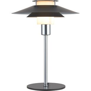 Lampa na stolik nocny nowoczesna Rivoli czarny/chrom HaloDesign