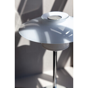 Lampa na stolik nocny nowoczesna Scandinavia opal/chrom HaloDesign