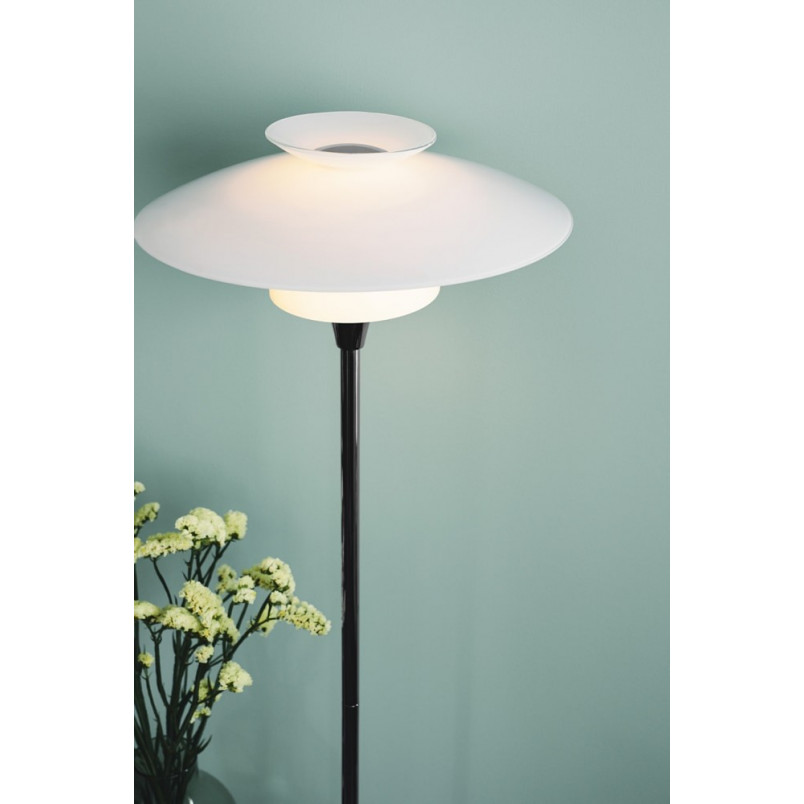 Lampa podłogowa nowoczesna Scandinavia 40cm opal/chrom HaloDesign