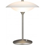 Lampa na stolik nocny szklana Baroni opal/aluminium HaloDesign