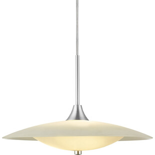 Lampa szklana Baroni 46cm opal/aluminium HaloDesign