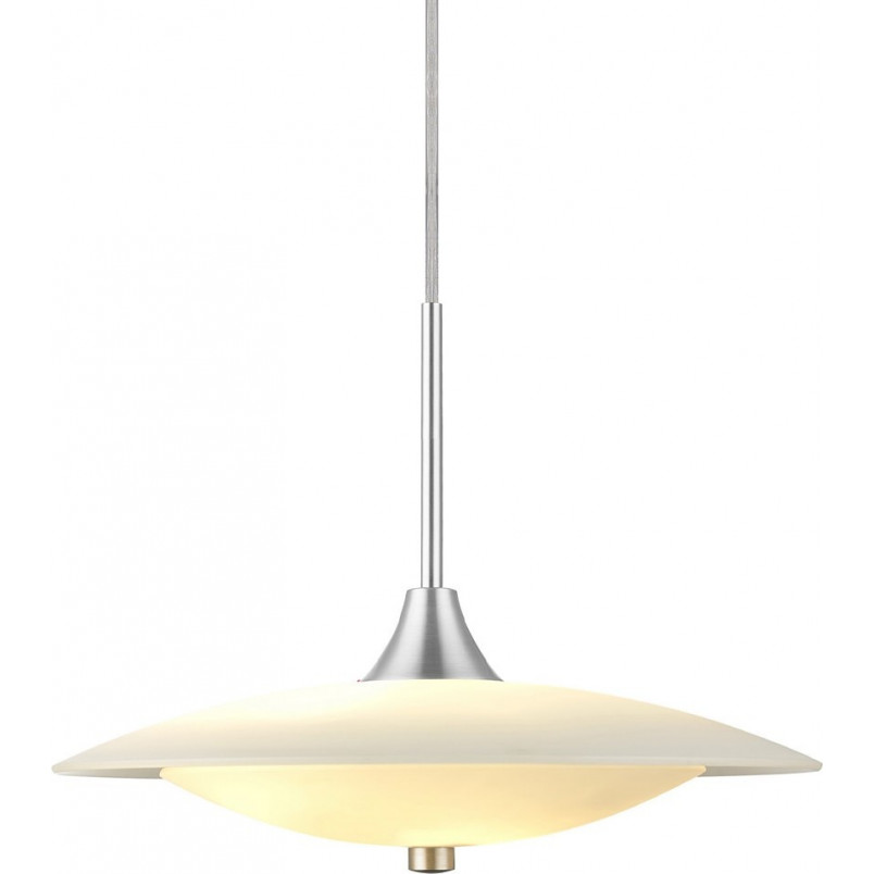 Lampa szklana Baroni 40cm opal/aluminium HaloDesign