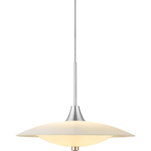 Lampa szklana Baroni 35cm opal/aluminium HaloDesign