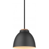 Lampa z drewnem Niva 14cm czarna HaloDesign