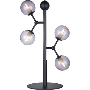 Lampa na stolik nocny szklane kule Atom czarny/szkło dymione HaloDesign