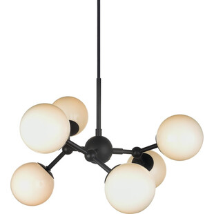 Lampa szklane kule Atom Mini VI czarny/opal HaloDesign