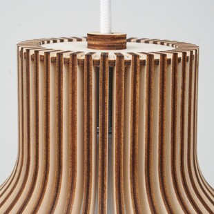 Designerska lampa ze sklejki wisząca Graal 45cm PLYstudio