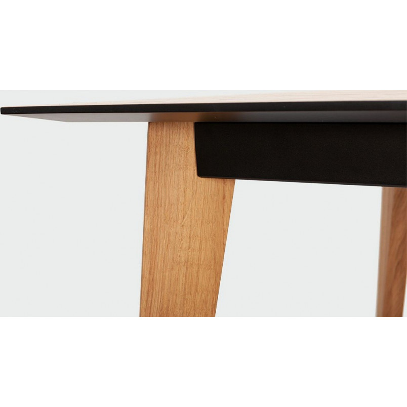 Stół rozkładany fornirowany Bord 160x90cm naturalny dąb Nordifra