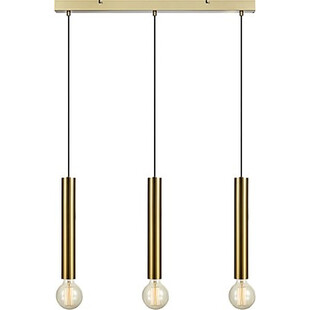 Lampa wiszące żarówki na listwie Sencillo III 75cm mosiężna Markslojd