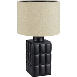 Lampa stołowa ceramiczna z abażurem Cuscini 42cm beżowy / czarny Markslojd