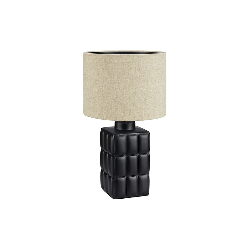 Lampa stołowa ceramiczna z abażurem Cuscini 42cm beżowy / czarny Markslojd