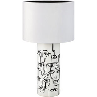 Lampa stołowa ceramiczna z abażurem Family biała Markslojd