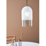 Lampa wisząca szklana Cope 15cm przeźroczysty / czarny Markslojd