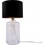 Lampa stołowa szklana z abażurem Samasun czarno-złoty / przeźroczysty ZumaLine