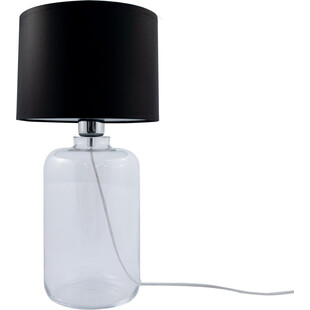Lampa stołowa szklana z abażurem Samasun czarny / przeźroczysty ZumaLine