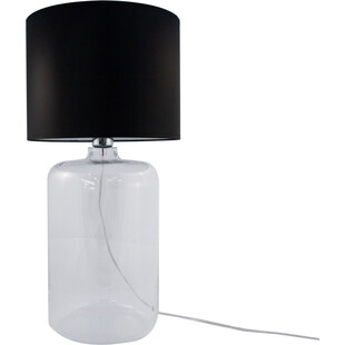 Lampa stołowa ze szklaną podstawą Amarsa czarny/przeźroczysty ZumaLine