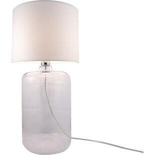 Lampa stołowa szklana z abażurem Amarsa biały / przeźroczysty ZumaLine