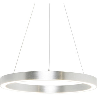 Lampa wisząca okrągła nowoczesna Carlo LED 60cm srebrna ZumaLine