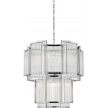 Lampa wisząca szklana hampton Sergio 56cm srebrna ZumaLine