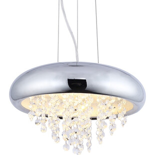 Lampa wisząca glamour z kryształkami Mont LED 35cm srebrna ZumaLine