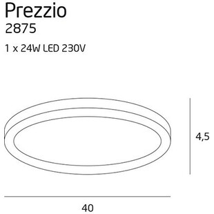Plafon okrągły z kryształkami Prezzio Round LED 40 Chrom marki MaxLight