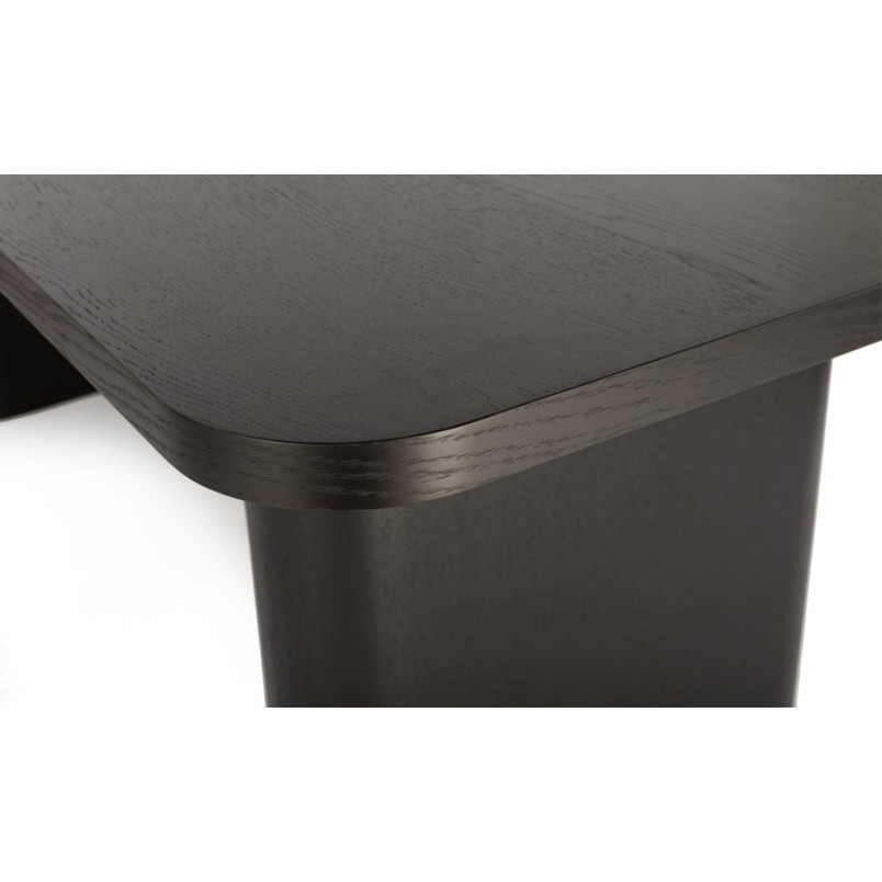 Stół prostokątny fornirowany Pelare 240x100cm czarny dąb Nordifra