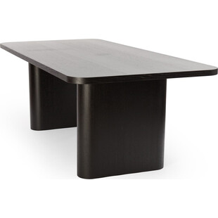 Stół prostokątny fornirowany Pelare 200x100cm czarny dąb Nordifra