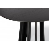 Stół owalny fornirowany Tavle Oval 180x90cm czarny dąb Nordifra