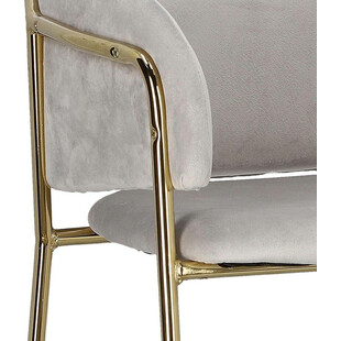Krzesło barowe welurowe Harmony 74cm szare Intesi