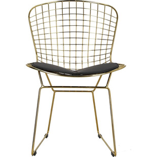 Krzesło druciane glamour Harry złote D2Design