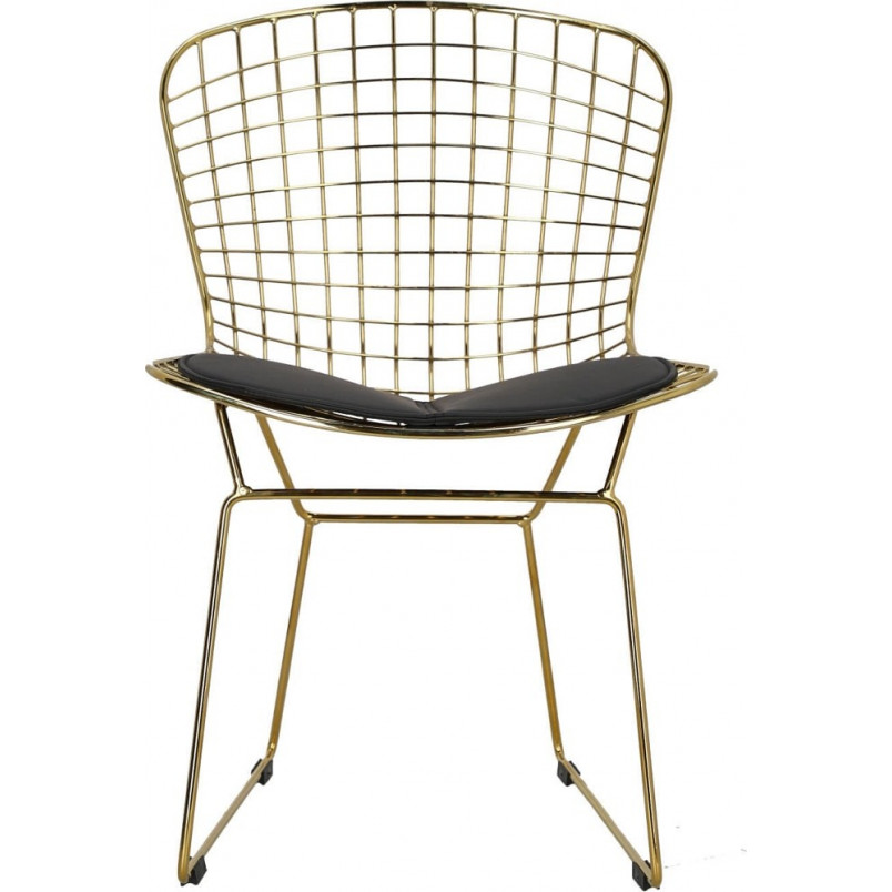 Krzesło druciane glamour Harry złote D2Design