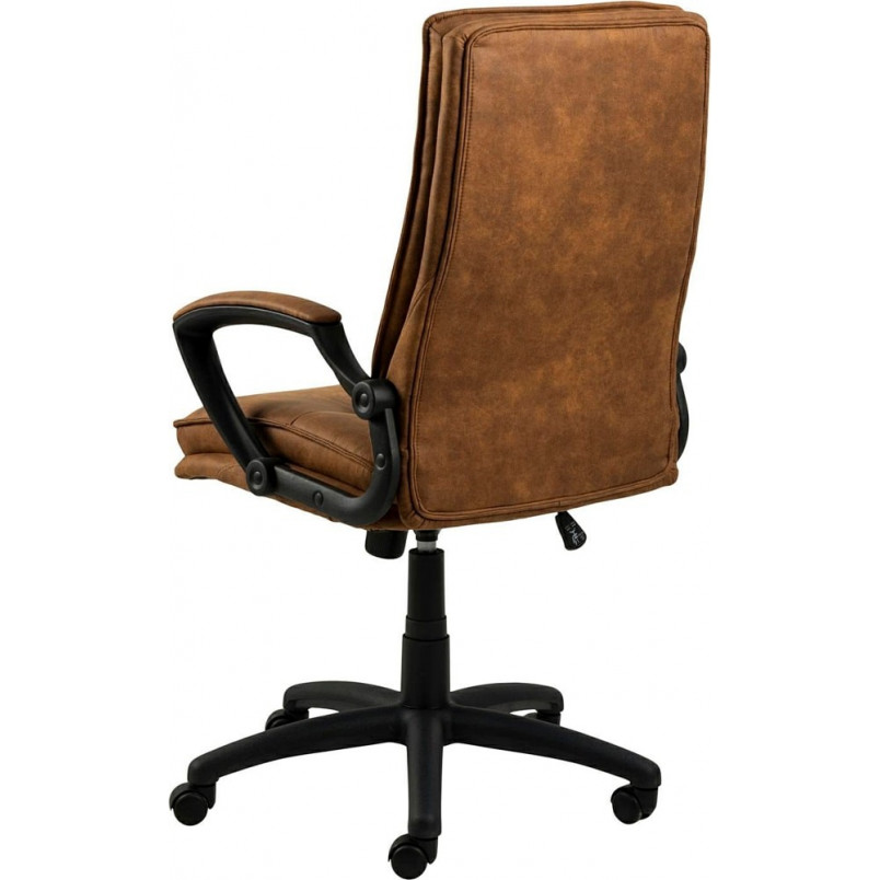 Fotel biurowy tapicerowany Brad brązowy Actona