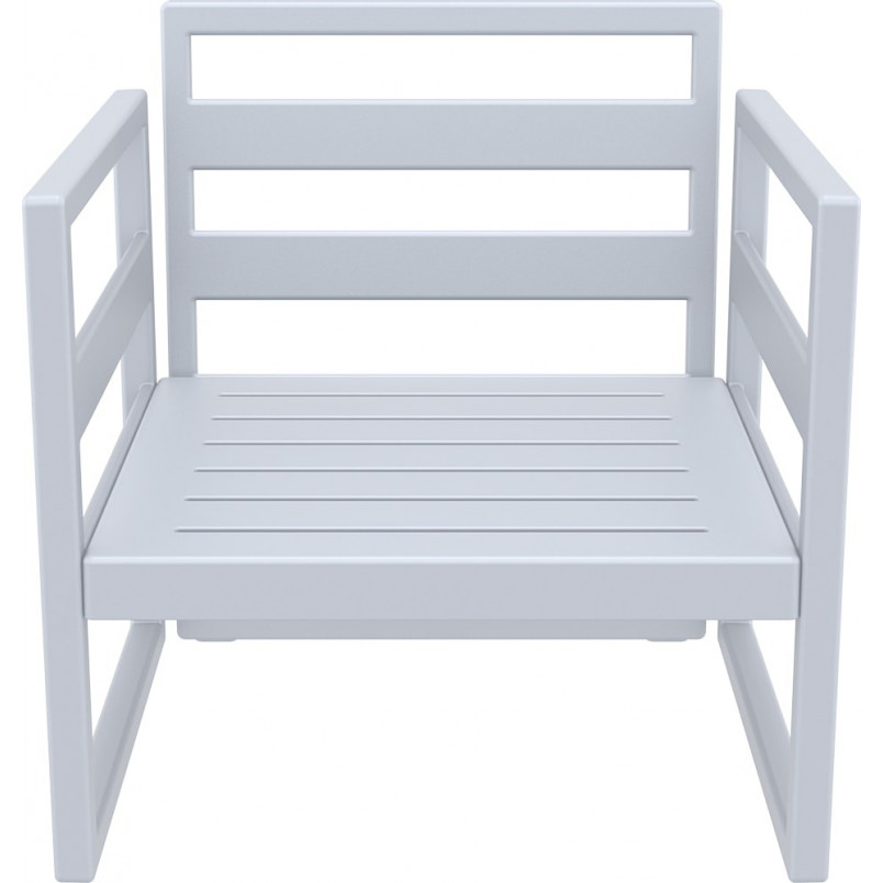 Fotel ogrodowy z tworzywa Mykonos srebrny Siesta